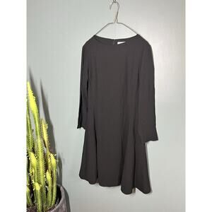 MM Lafleur Black Long Sleeve Flowy Casual Business Casual Dress Womens Size 4